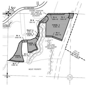 Bellevue College could develop a campus on Parcel 4 of this map