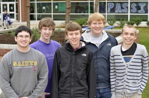 Left to right are senior John Perkins