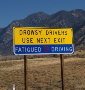 A sign in Utah tells drowsy drivers to pull over for a rest. More than 30 percent of drivers age 19-24 reported driving drowsy.