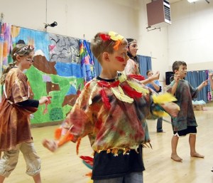 Ike Balmer as Sparky the Phoenix in the Reach for the Sky July production of 'One Tribe