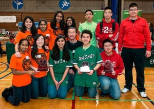 Members of the STEM robotics team.