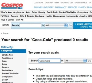Coca-Cola brands were removed from shelves because of a pricing dispute