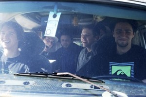 Road trip!...to school. Issaquah High students Stuart Miller and Jamey Miller