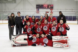 The Washington Wild girls hockey team