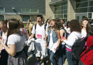 Pacific Cascade Freshman Campus (PCFC) students release all the pent-up frustrations of a day without words