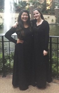 Liberty High students Tiffany Yamasaki and Amanda Ross at the NAfME Nationals in Nashville