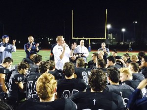 Eastside Catholic Crusaders head football coach Jeremy Thielbahr