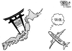 Boeing experiences some turbulence flying into Japan