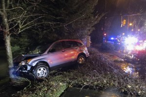 A woman blew through a red light Wednesday evening at the 228th Avenue Southeast and Southeast Eighth Street intersection