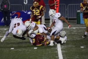 The Eastside Catholic defense swarmed O'Dea ball carriers