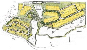 This conceptual plan of Talus Parcels 7-9 shows dozens of retaining walls that are recommended for the project. Talus residents are skeptical of the plans for Parcel 7