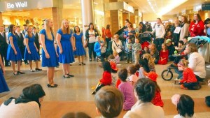 Members of the Issaquah High School Harmonic Tones provide entertainment for 'Holidays at the Hospital.'