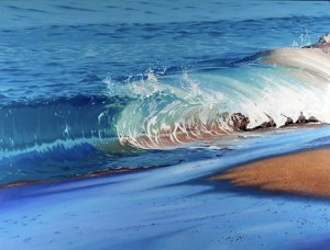 Scott McDougall's acrylic on canvas work “Puerta Vallarta Shorebreak #1” will feature at University House's 'Wheels