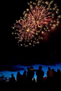 Sammamish residents watch fireworks at a previous Fourth on the Plateau.