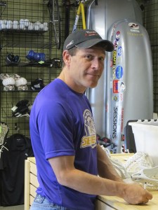 Geo Tamblyn works near the back where bikes are tuned up in the summer