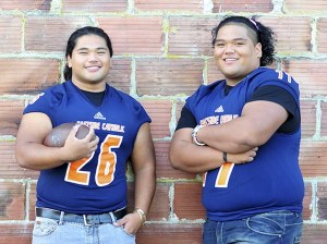 Eastside Catholic twin brothers Dominique Crisostomo-Fetui