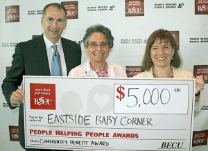 From left: BECU President & CEO Benson Porter; Karen Ridlon
