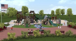 A concept design of the planned Lake Sammamish State Park playground.
