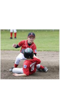 Issaquah shortstop Colton Mahovlich tags out a Snoqualmie Valley North player Saturday afternoon.