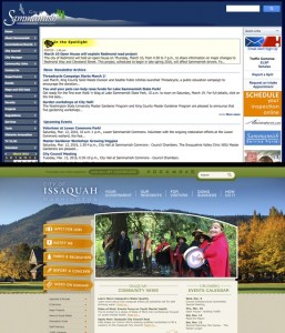 A side-by-side comparison of the Sammamish city website and the Issaquah city website