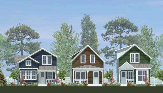 Resmark Land and Housing will venture with Windward Real Estate Services to develop 16 single-family cottage homes at the corner of 228 Avenue Southeast and Southeast 13th Way. Image courtesy of Medici Architects.