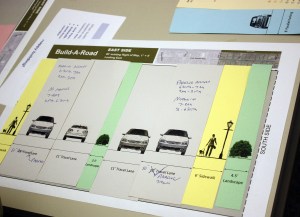 Nicole Jennings/staff photo.  The open house included a "build-a-road" feature