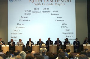 Mayors from across the Eastside gathered Sept. 9 at Cascadia College in Bothell for Leadership Eastside’s annual mayors’ panel. Photo courtesy of Catherine Krummey/Bothell Reporter
