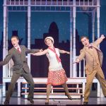 1920s Hollywood star Don Lockwood (played by John David Scott), newfound starlet Kathy Selden (played by Mallory King) and Lockwood&rsquo;s musical partner Cosmo Brown (played by Gabriel Cory) tap dance the iconic number &ldquo;Good Morning, Good Morning&rdquo; in Village Theatre&rsquo;s &ldquo;Singin&rsquo; in the Rain.&rdquo; Photo courtesy of Village Theatre