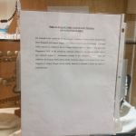 A notice at the senior center states that the no-trespass orders against David Waggoner and Regina Poirier have been lifted. Nicole Jennings/staff photo