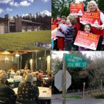 Clockwise from top left, some of the newsworthy topics in the Sammamish community in 2016 included Central Washington University potentially occupying the former Mars Hill Church building, community support for the Lake Washington School District&rsquo;s $398 million bond, developments with the East Lake Sammamish Trail and questions surrounding how to manage growth within the city (file photos).