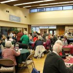 The room was packed as city officials went around to talk to seniors about the city&rsquo;s plans for the senior center. Jaime Cao/staff photo