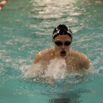 Photo courtesy of Andy Nystrom                                The Eastlake Wolves defeated the Redmond Mustangs 110-76 in a non-league dual swim meet on Jan. 24. Nolan Van Nortwick (pictured) earned first place in the 100-yard breaststroke.