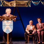 One of the comical situations in which Hannay finds himself is the election of a local politician in a Scottish village. Photo courtesy of Village Theatre