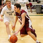 Photo courtesy of Rick Edelman/Rick Edelman Photography                                The Eastlake Wolves boys basketball team defeated the Skyline Spartans 63-54 in the regular season finale on Feb. 3 in Sammamish.