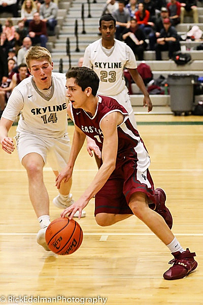Photo courtesy of Rick Edelman/Rick Edelman Photography                                The Eastlake Wolves boys basketball team defeated the Skyline Spartans 63-54 in the regular season finale on Feb. 3 in Sammamish.