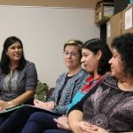 From left, Ligaya Peterson, Lotte Torgersen, Marisol Visser and Lorna Gilmour lead a panel on cultural awareness and acceptance. All four women came to the U.S. from different countries. Nicole Jennings/staff photo