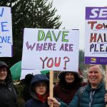 The protesting constituents have said that Congressman Reichert has not made himself visible enough to those he represents. Nicole Jennings/staff photo