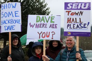 Protesters demand Congressman Reichert meet with constituents