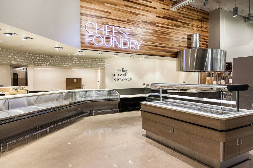 The Metropolitan Market cheese foundry and salad bar (photo courtesy of Metropolitan Market).