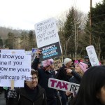 Affordable Care Act, immigration headline concerns of 1,000 anti-Reichert protesters
