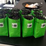 A collection of Bbox donation bags ready for delivery (photo courtesy of Julie Franke).