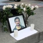 A small shrine to Srinivas Kuchibhotla, a Kansas man murdered in a hate crime, was the centerpiece of a recent vigil in Bellevue this month. Some Sammamish residents have implored the City Council for increased efforts from the city to combat potentially hate-related incidents, referencing recent crimes including Kuchibhotla&rsquo;s murder (Ryan Murray/staff photo).