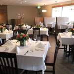 Floral decor can be found on every table linen of the new 62-seat restaurant (Joe Livarchik/staff photo).