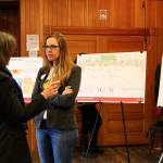 City Economic Development Manager Andrea Snyder speaks with attendees at the open house, held in the Historic Issaquah Train Depot. Nicole Jennings/staff photo