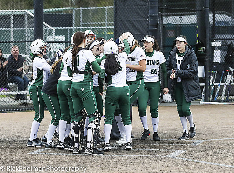 Photo courtesy of Rick Edelman/Rick Edelman Photography                                The Skyline Spartans softball team nabbed a 2-1 victory against the Monroe Bearcats in a non-league game on March 20. Skyline pitcher Caroline Bowman, who pitched a complete game against the Bearcats, connected on two-run home-run in the bottom of the sixth inning. Bowman was mobbed by her teammates at the plate following her dramatic home-run. The Spartans improved their overall record to 3-0 courtesy of a 18-2 victory against the Bothell Cougars on March 21.