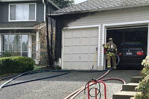 Eastside Fire responds to garage fire in Klahanie neighborhood Saturday
