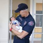 For Eastside Firefighter Mark Leroy, helping to bring baby Benjamin into the world was a happy emergency call. Nicole Jennings/staff photo