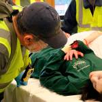 Dress rehearsal for the 9.0 — CERT class members demonstrate acquired skills in disaster simulation