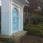 The blue door gifted to Issaquah from Chefchaouen will forever sit in front of Issaquah City Hall as a symbol of cross-cultural harmony. Nicole Jennings/staff photo