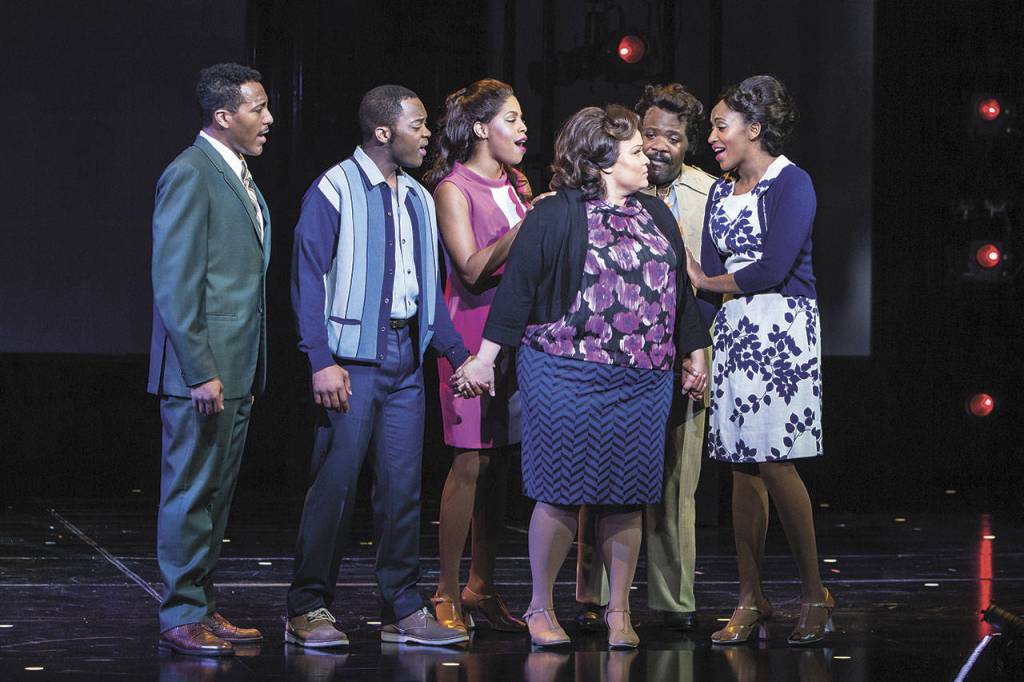 The singers see some of the downsides to fame and fortune when tensions start to tear the group apart. Photo courtesy of Village Theatre